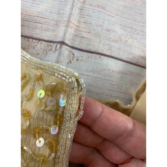 Vintage Gunnit Fashions New York Gold Beaded Top - Large - Picture 12 of 12